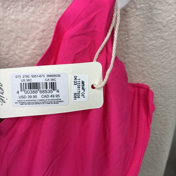 Smoothez by Aerie Bra Beige Full Coverage Unlined Underwire 36C Pink New - Picture 3 of 7